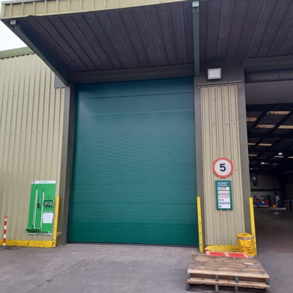 Sectional Overhead Door in Green